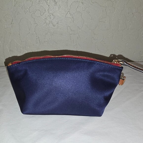 Dooney & Bourke Wayfarer Navy Blue Nylon Zip Cosmetic Bag / Coin Pouch FLAWLESS - Picture 4 of 10